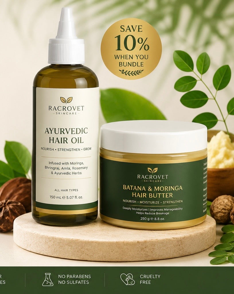Ayurvedic Hair Growth Duo | Hair Oil + Moringa Hair Butter