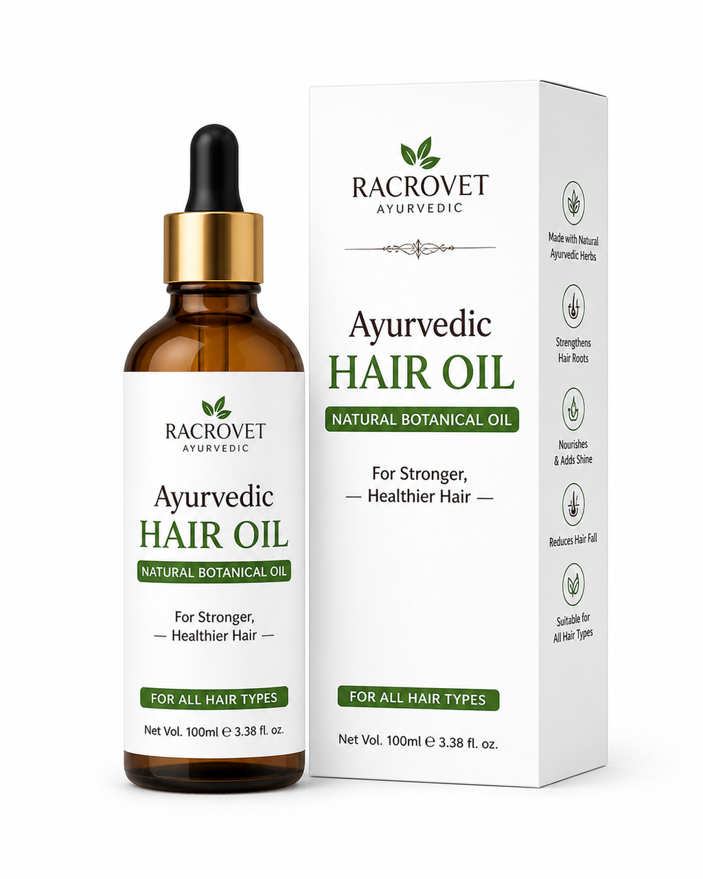 Racrovet Ayurvedic Hair Oil — Wholesale 50mL