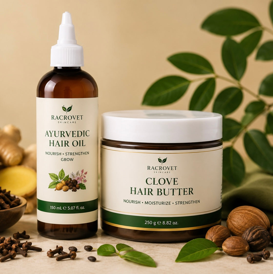 Ayurvedic Hair Care Duo | Ayurvedic Hair Oil + Clove Hair Butter