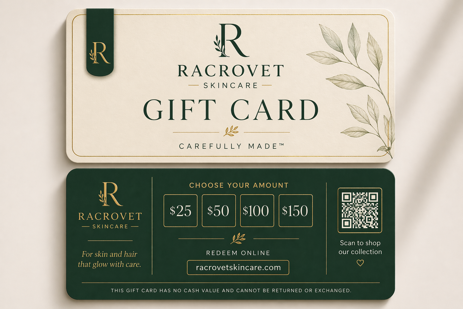 Racrovet Skincare Gift Card
