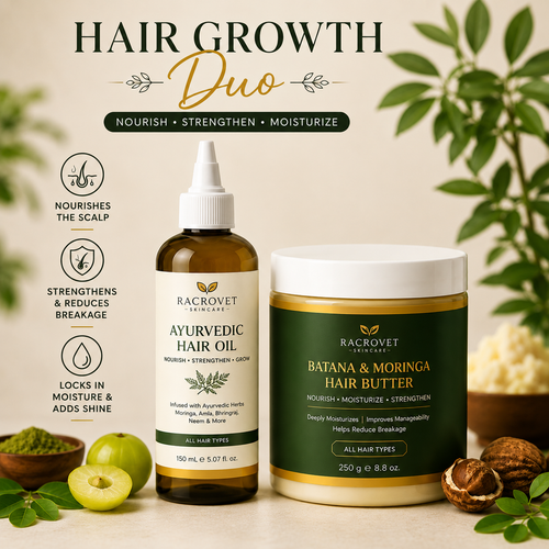 Ayurvedic Hair Growth Duo | Hair Oil + Moringa Hair Butter