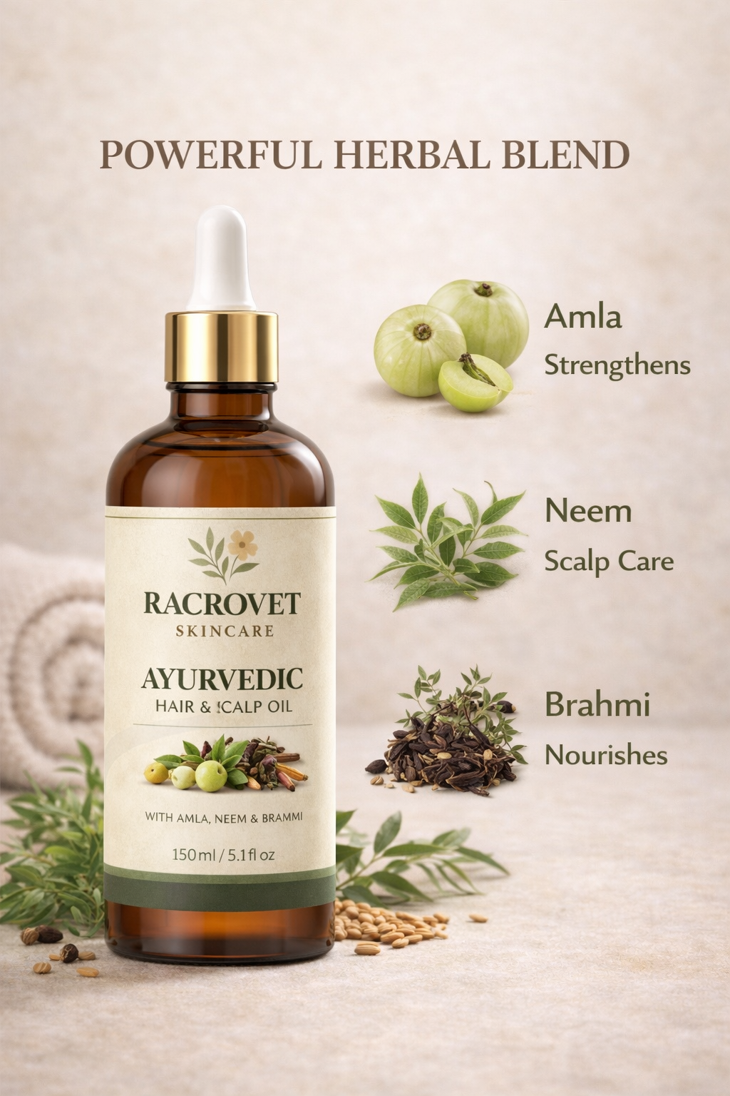Racrovet Ayurvedic – Botanical Hair Oil