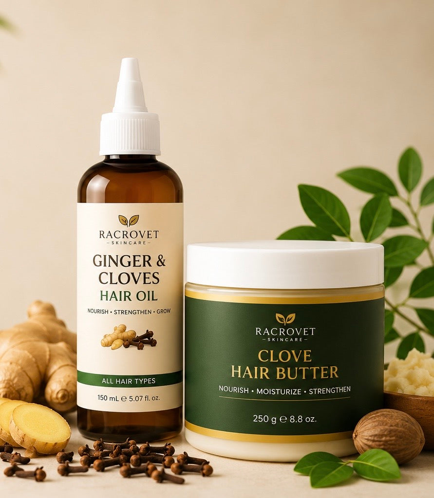 Ginger & Cloves Hair Care Duo | Hair Oil + Clove Hair Butter